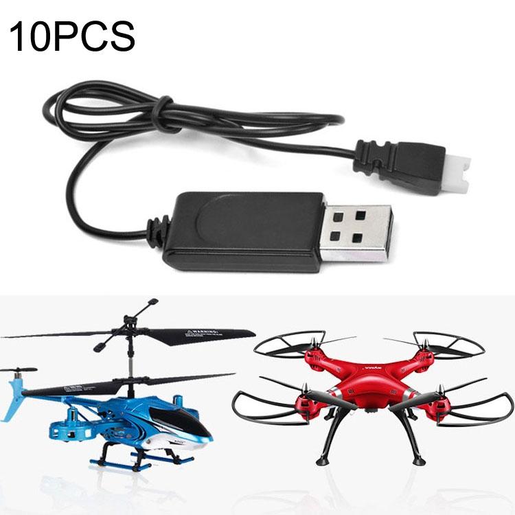 10-Pack Usb Charging Cable For Drone - 3.7V 350Mah Air-To-Air Plug No Protection-1915196866404945926