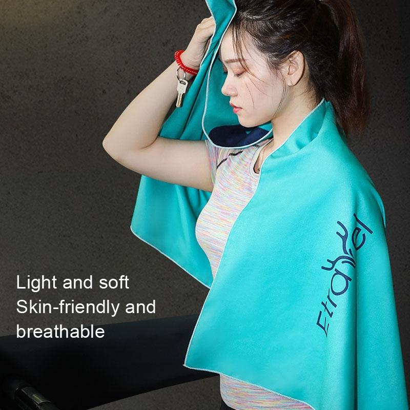 Large Double-Sided Fleece Bath Towel - Quick-Drying Black-1915197433684561925