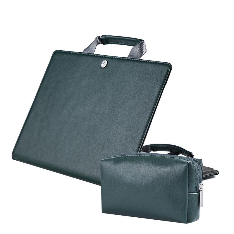 15.4 Inch Laptop Bag & Power Tote - Protective Case In Ink Green-1915198403239874566