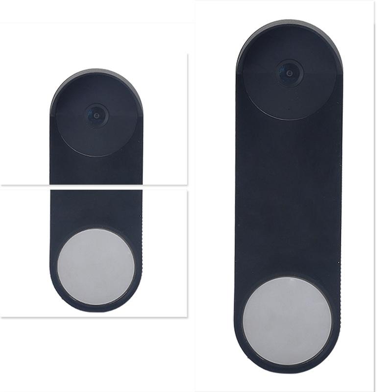 Black Silicone Doorbell Cover For Google Nest Hello Battery-1915196869756194820