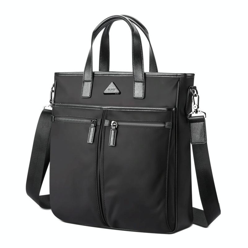 Waterproof Laptop Business Handbag - Large Capacity Black-1964932194573094919