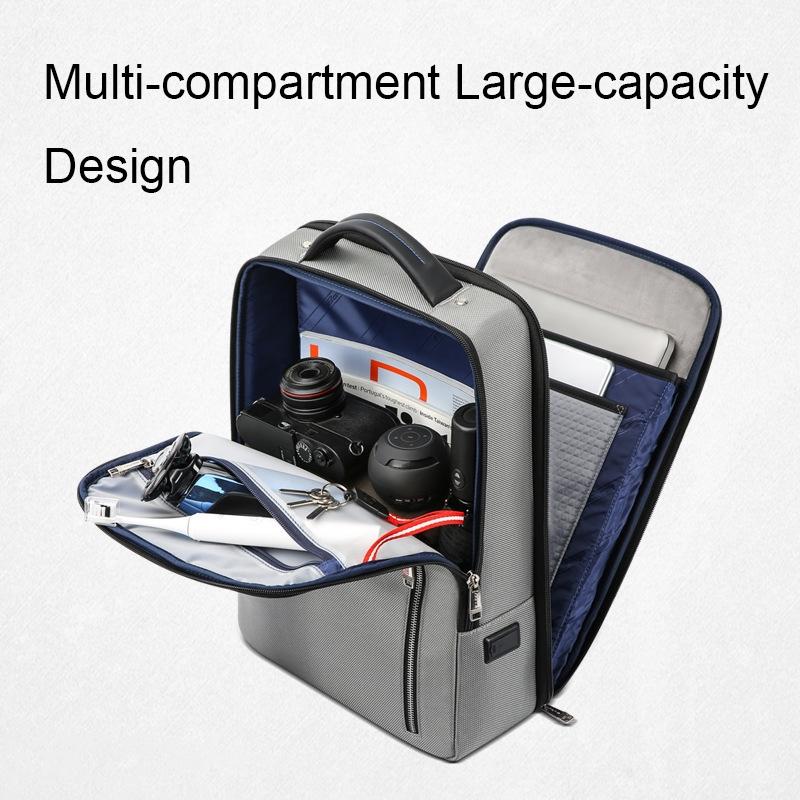 Silver Gray Multifunctional Anti-Theft Laptop Backpack With Usb Charging Hole-1915196842015068161