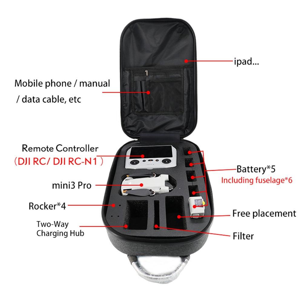 Carbon Fiber Backpack For Dji Mini 3 Pro Drone-1915196848872755201