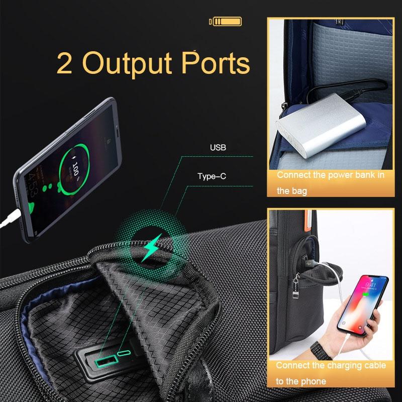 Multifunctional Usb Business Backpack With Anti-Theft Feature - Black-1915196944423194628