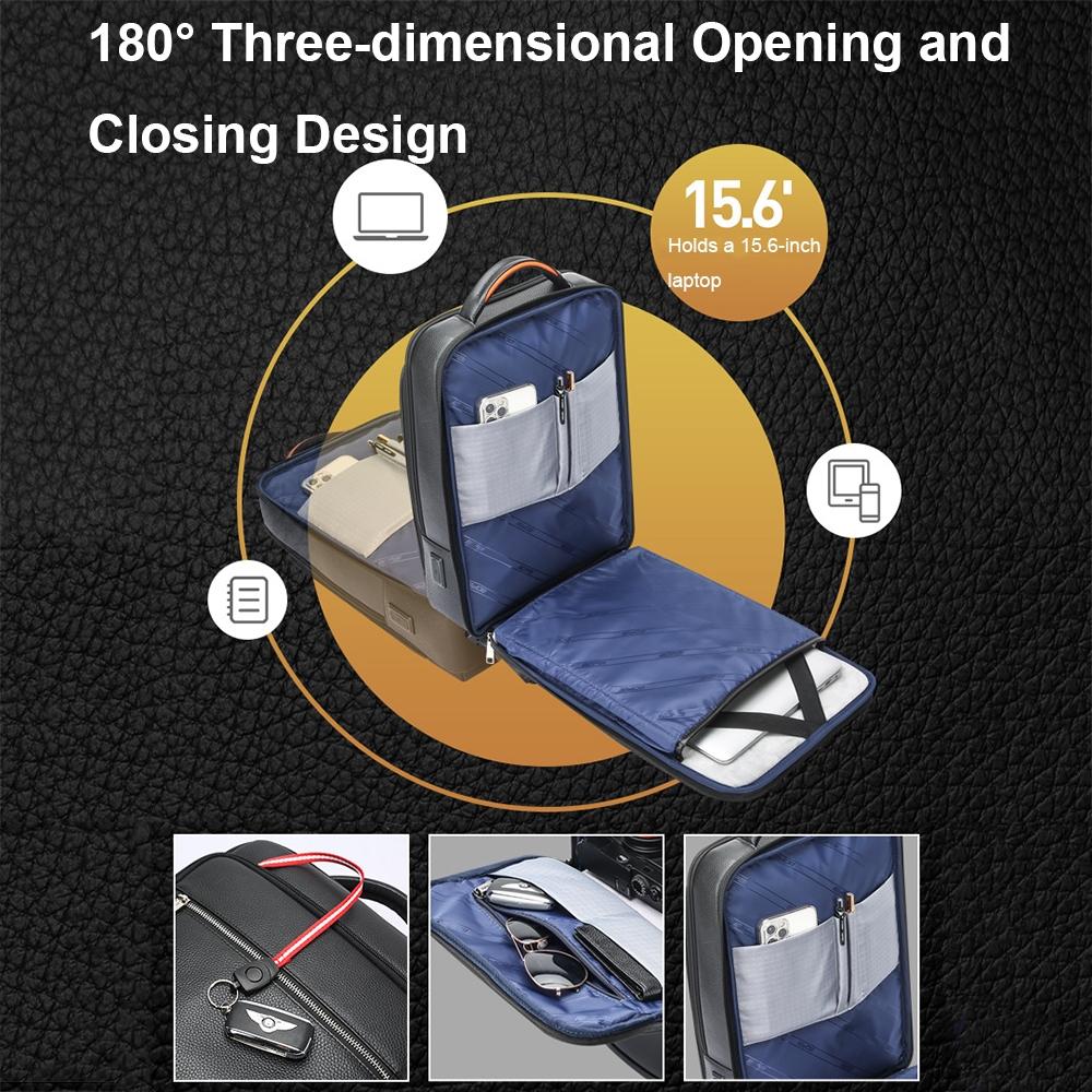 Multifunctional Anti-Theft Laptop Business Backpack With Usb Charging Hole Black-1915196860977516545
