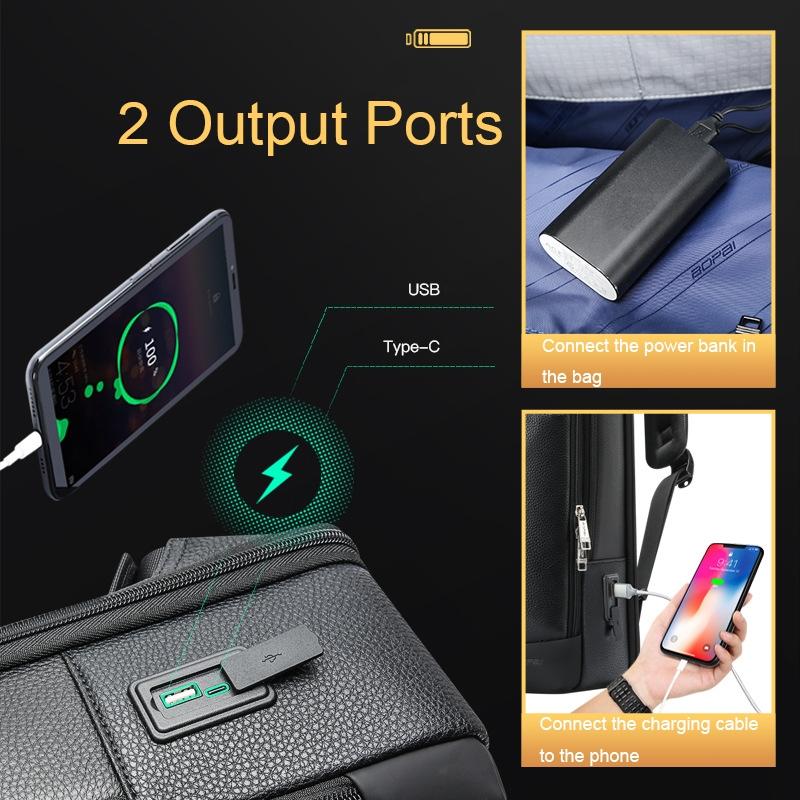 Multifunctional Anti-Theft Laptop Business Backpack With Usb Charging Hole Black-1915196860977516548