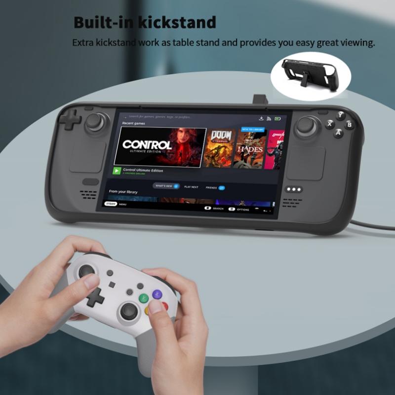 Tpu Case + Touchpad Sticker For Steam Deck Handheld - Compact Protection-1915197507944714244