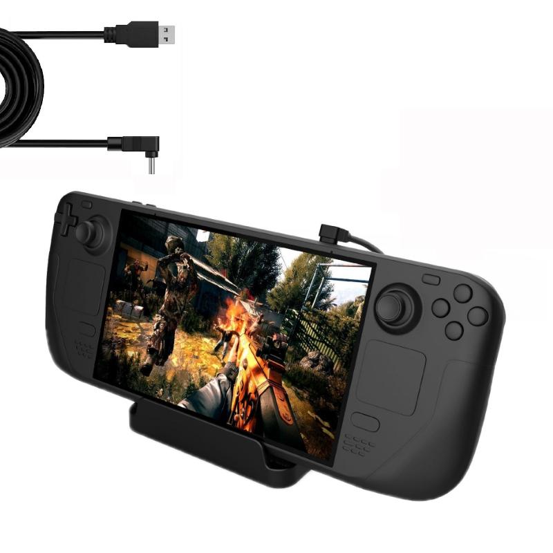 Steam Deck Console Holder + Charging Cable Set 2 Pcs-1915196920578576390