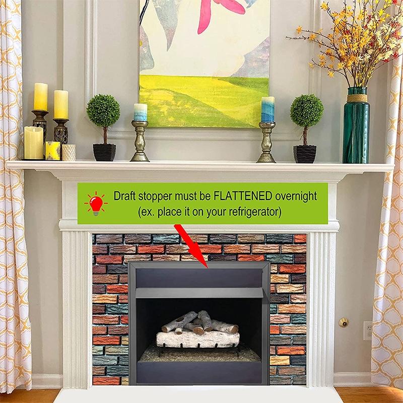 2-Pack Magnetic Fireplace Draft Stopper - 101.6 X 10.16Cm - Block Cold Air-1915197853333065732