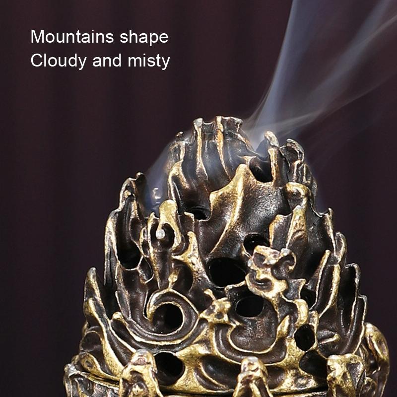 Small Vintage Copper Incense Burner - Bronze Ornament-1915198270091694081