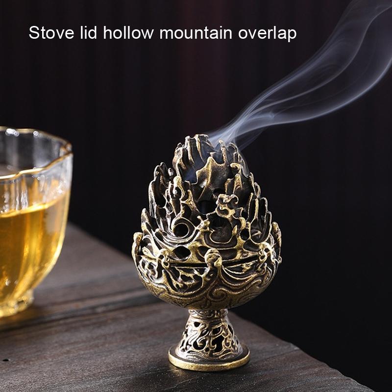 Small Vintage Copper Incense Burner - Indoor Ornament-1915197957154672644