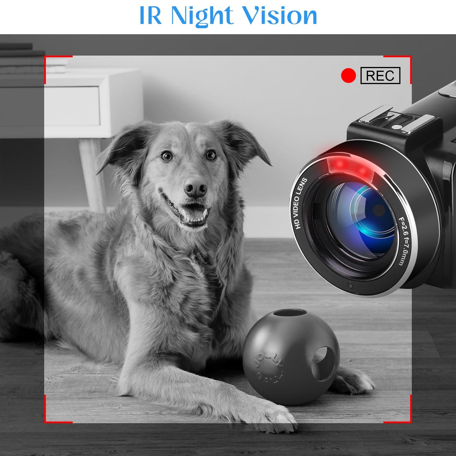 Af2 5600Px 18X Zoom 4K Digital Video Camera With Hood & Microphone & Wide-Angle Lens-1922443450951798789