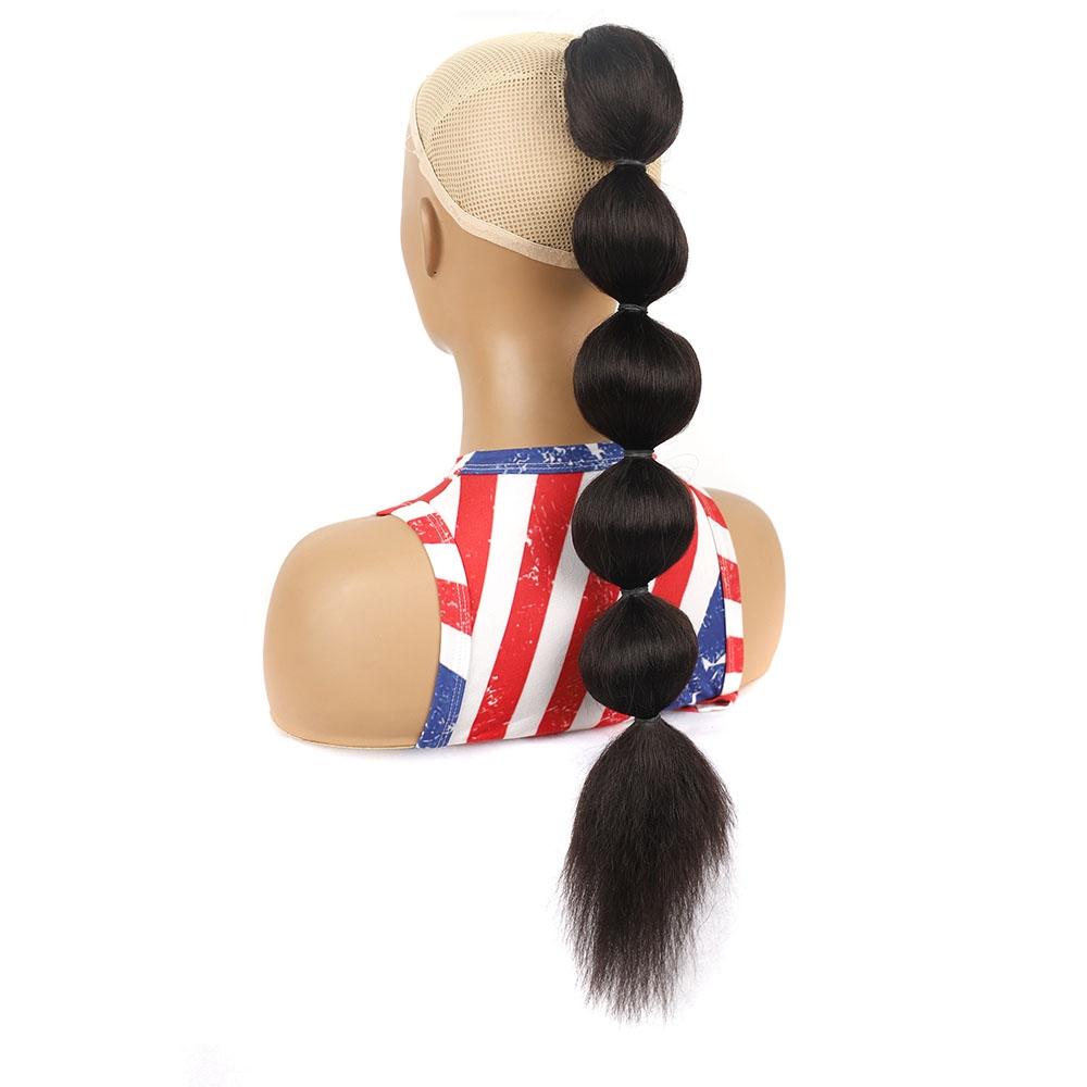 Long Shaggy Drawstring Ponytail Wig - Bubble Shape-1915198119402934277