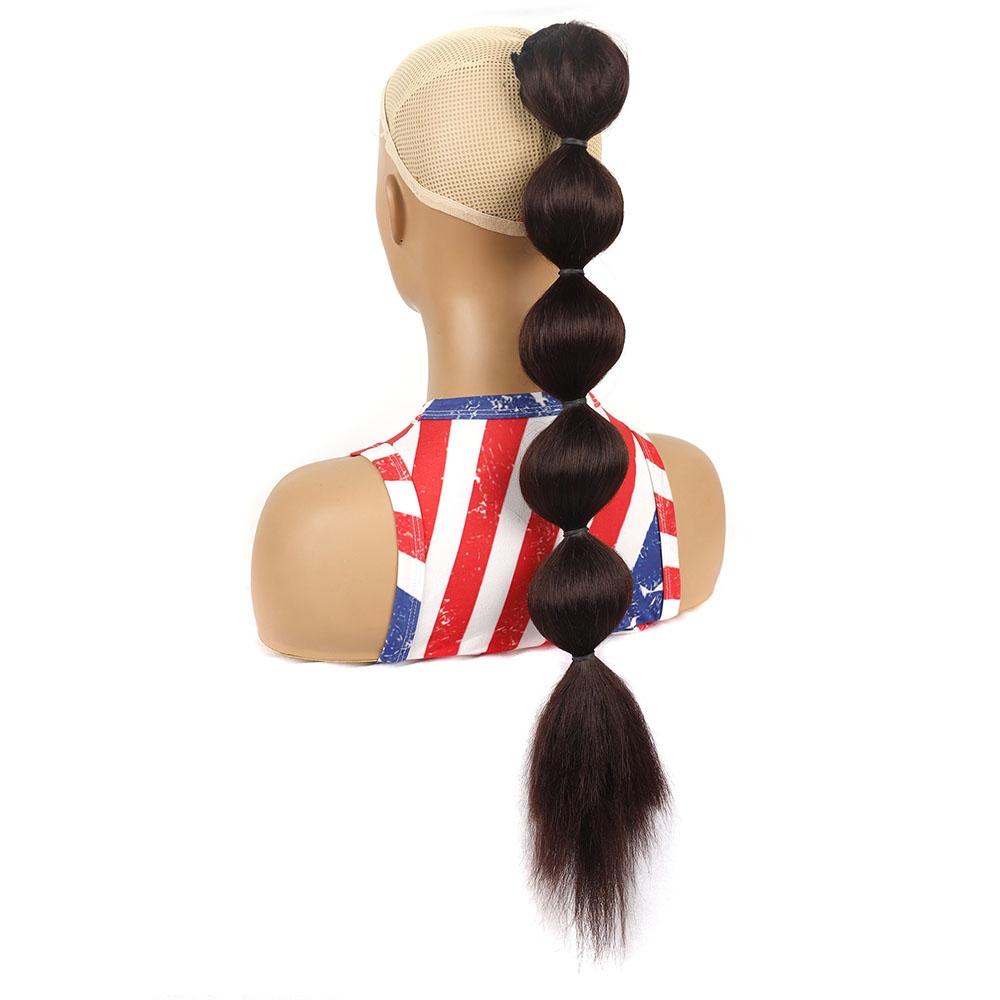 Long Drawstring Shaggy Bubble Ponytail Wig - 33-1915197629072019461