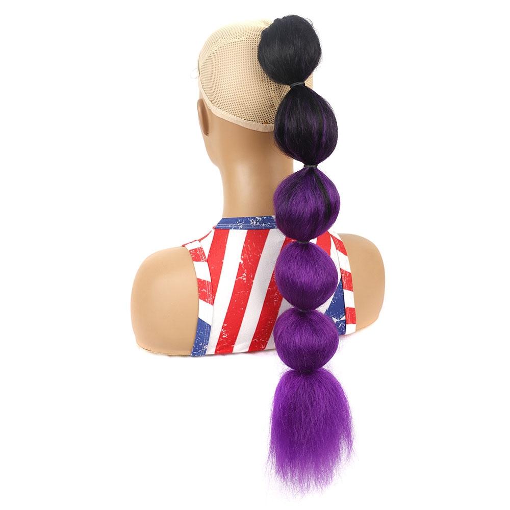 Long Shaggy Drawstring Bubble Ponytail Wig In 1Bt51P Colour-1915197867526590464
