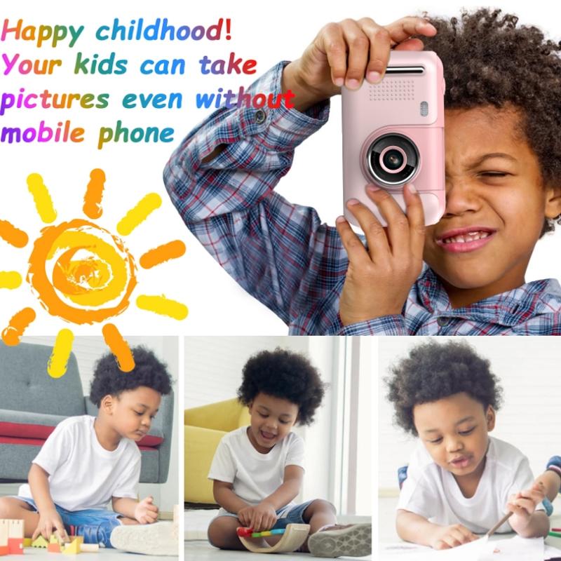 32Gb Memory Card & Card Reader Included With 2.4 Hd Reversible Kids Camera - Pink-1915197182672244741