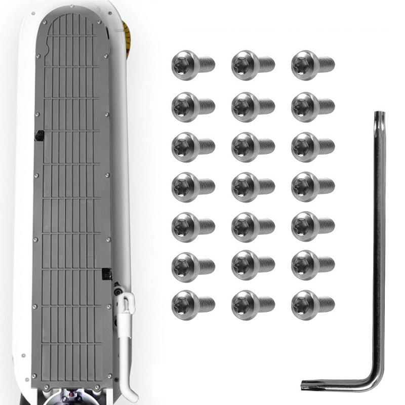 21-Piece Battery Compartment Screws Set For Xiaomi Mijia M365 Pro - White-1964932234238627841