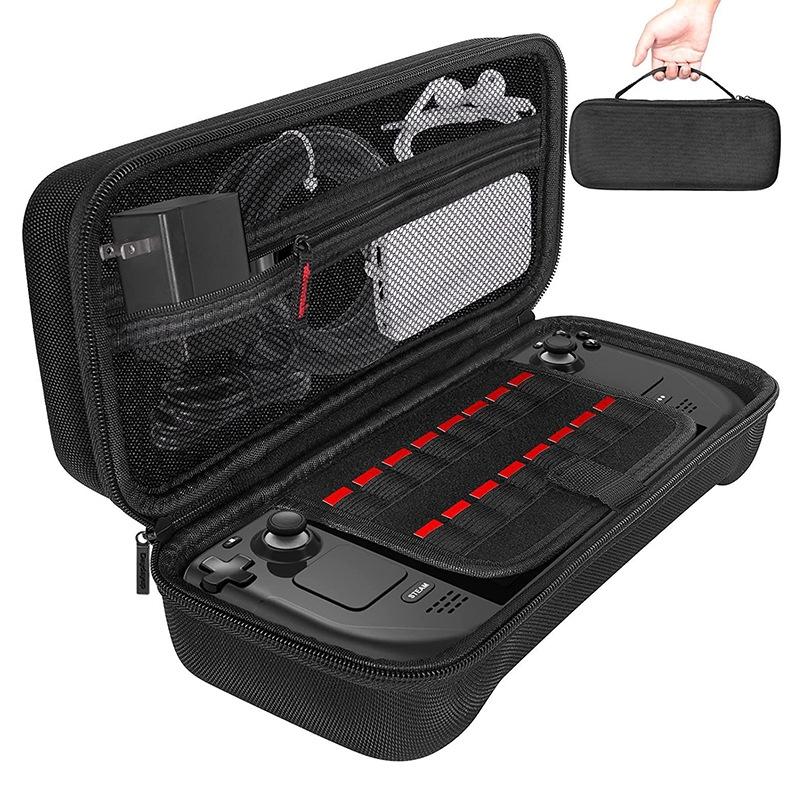 Steam Deck Handheld Console Storage Bag - Hard Eva Oxford Cloth - Black-1962691923789615104