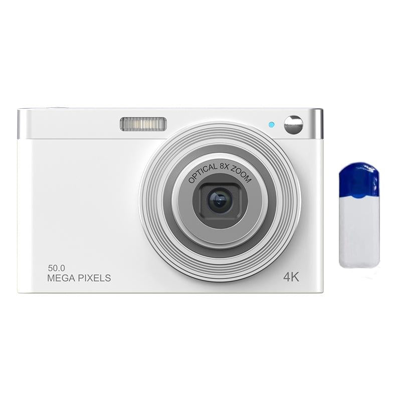 4K 8X Optical Zoom Telescopic Lens Digital Camera With Card Reader & Wiper - White-1915197796391194632