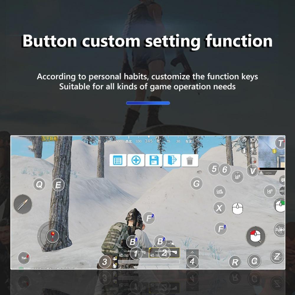 Wireless Bluetooth Game Handle For Android / Ios Phones With Holder - Blue / Black-1915196892803895303