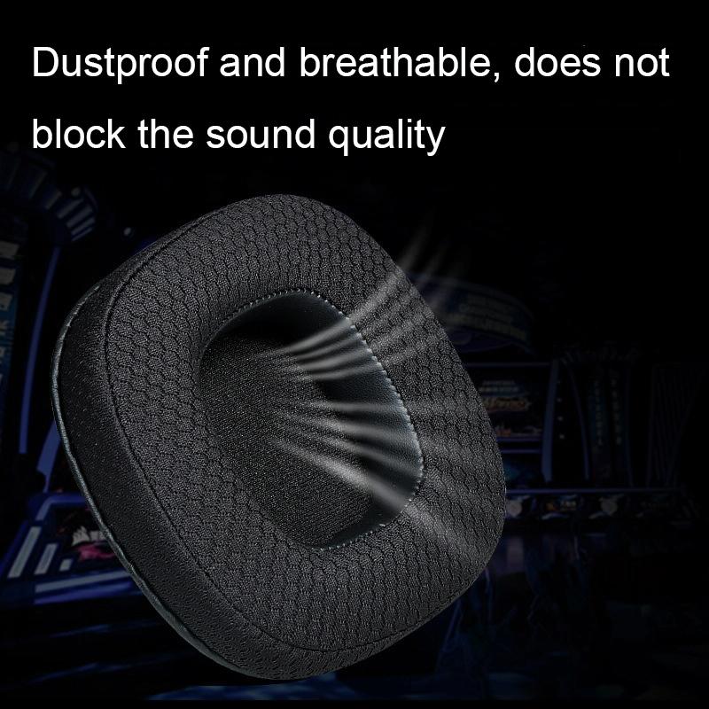 Breathable Sponge Headphone Covers - 1 Pair - Net Black-1915197444853993475