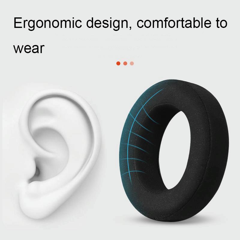 Breathable Leather Headset Cover For Focal Clear Mg Pro - Black / Gray 2 Pack-1915198099576459268