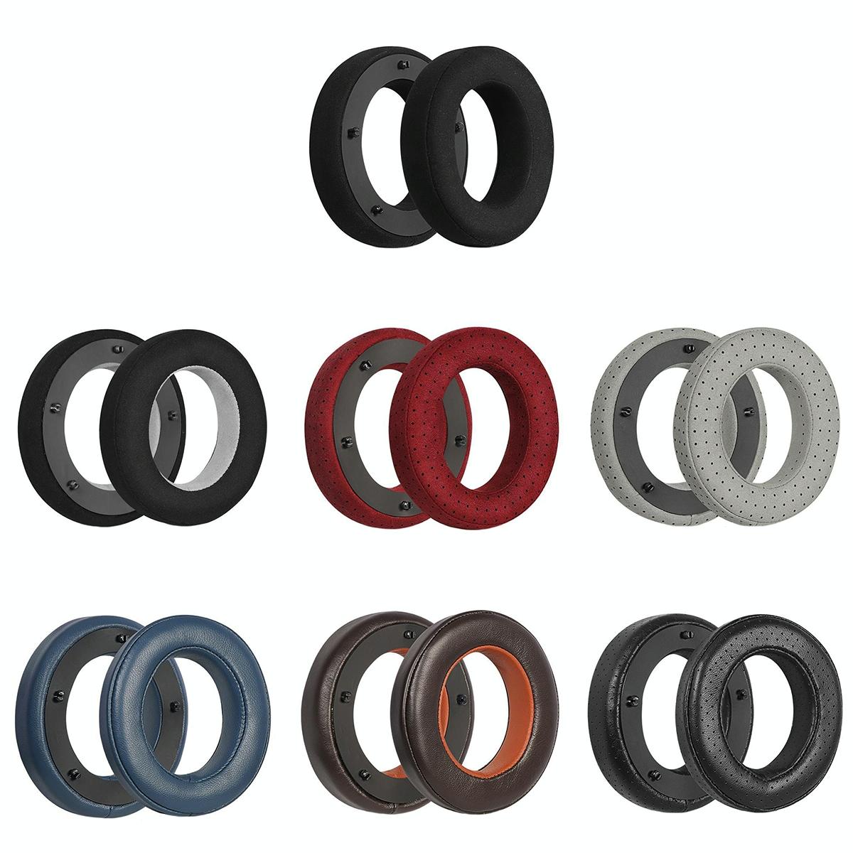 Breathable Leather Headset Cover For Focal Clear Mg Pro - Fiber Gray 2 Pack-1922443445952188417