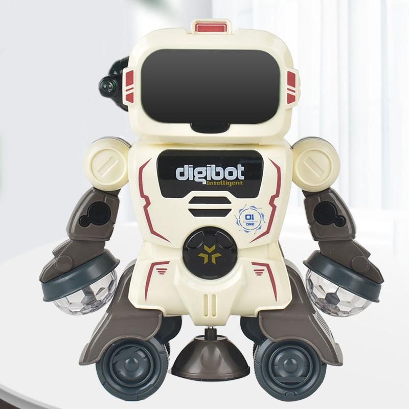 Smart Sound & Light Mechanical Robot Toy - Gray-1915198278069260288