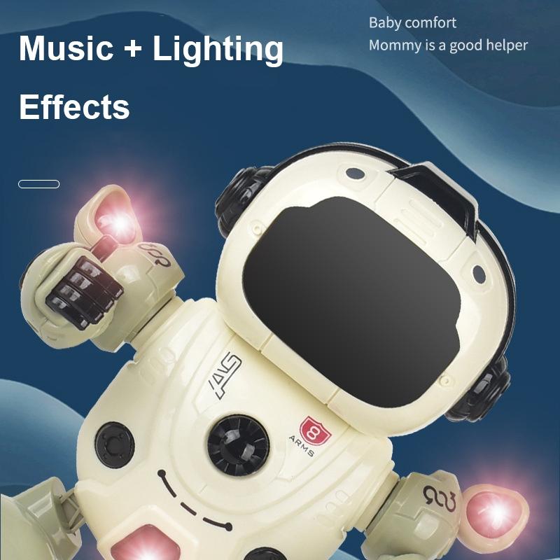 Smart Sound & Light Mechanical Robot Toy - Gray-1915197617013395458