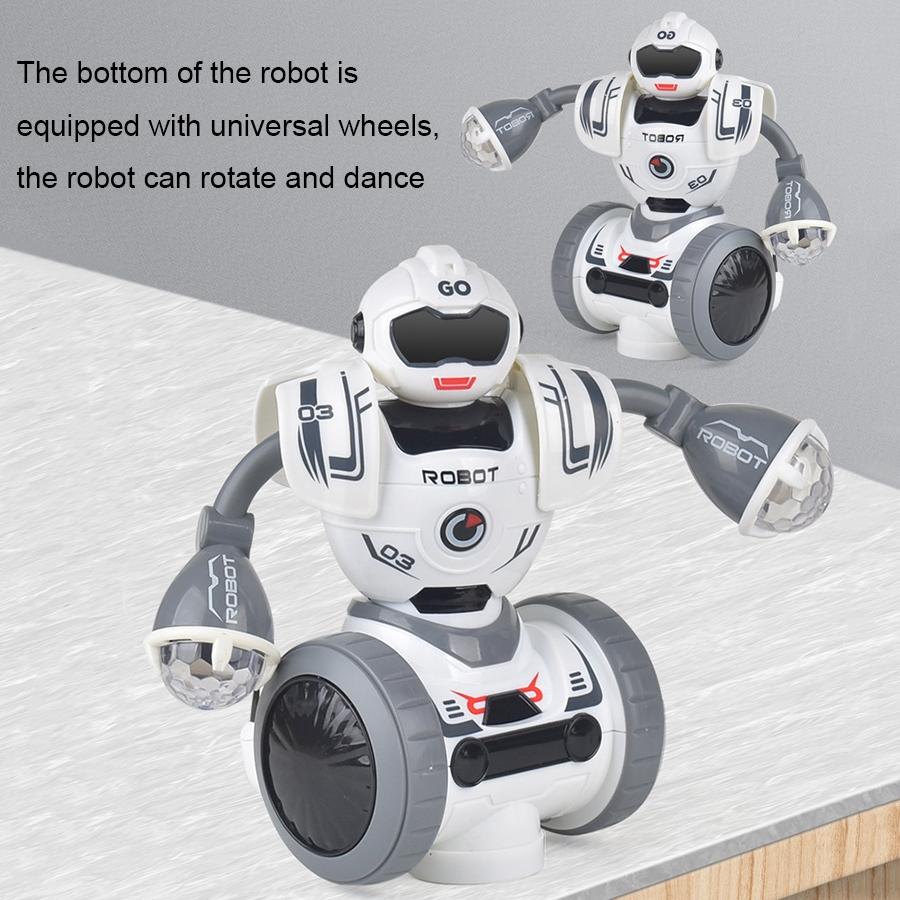 Smart Sound & Light Mechanical Robot Toy - Gray-1915197617013395459