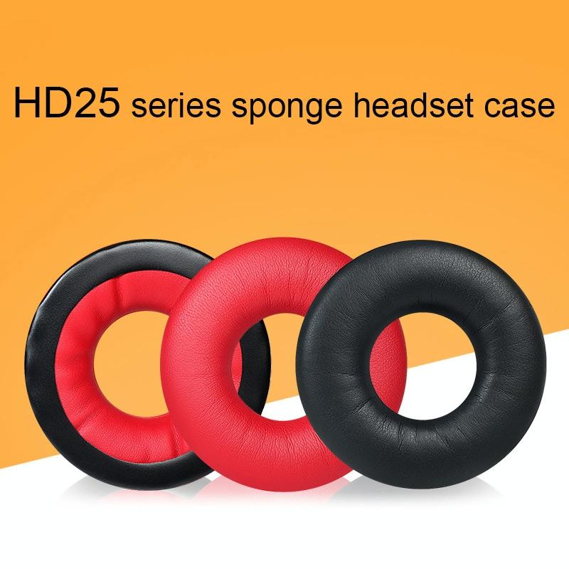 Black Headset Sponge Cover For Sennheiser Hd25 Series - 1 Pair-1915198300508786690
