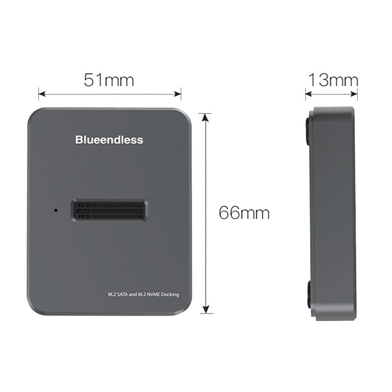 Dual Protocol M.2 Ssd Base For Sata / Nvme Drives Gray-1915196869605199874