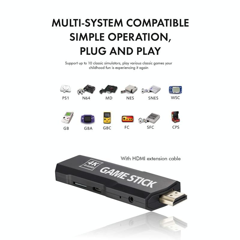 Wireless 4K Hd Tv Game Console With 30 000 Games - 64Gb Storage-1915197971817959427