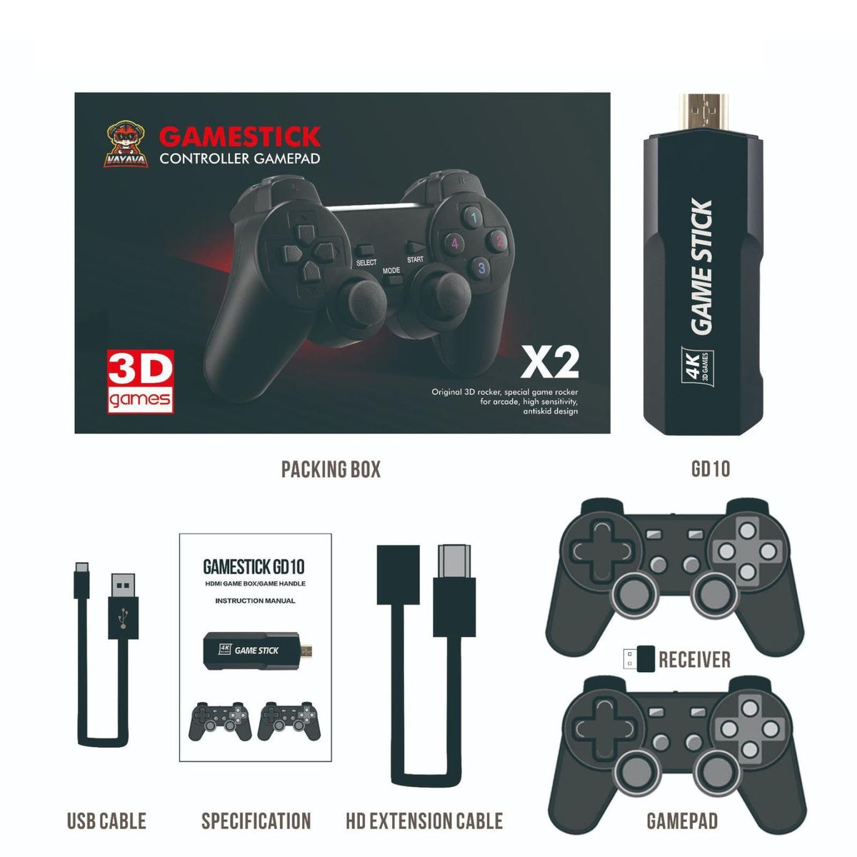 Wireless 4K Tv Game Console With 40K Games 128G Storage-1915197807367688193