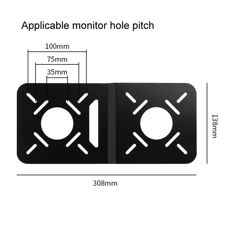 Universal Vesa Mount For Computer Monitor Router And Tablet - Black-1915197134177701889