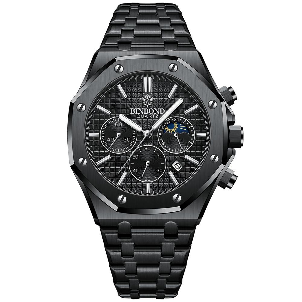 Waterproof Multifunctional Business Watch - Luminous Quartz-1915197829719134208