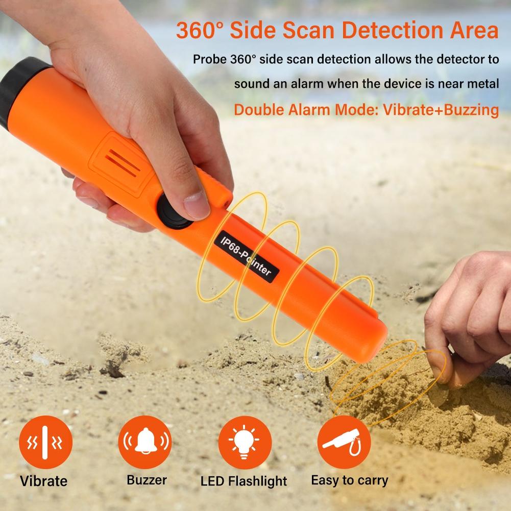 Waterproof Handheld Metal Detector With Positioning Stick - Ip68-1962691926423638022