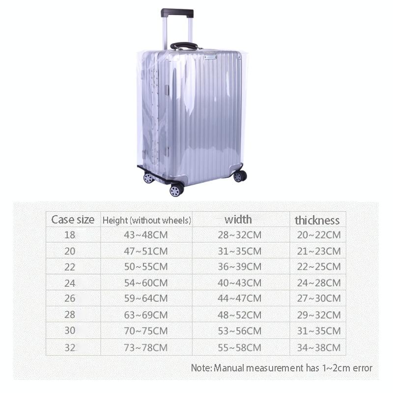 Waterproof Pvc Trolley Suitcase Cover - 30 Inch Rimless Transparent Dustproof-1915197447710314499