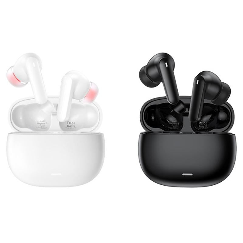 White Dual Noise Canceling Bluetooth Headphones With Anc & Enc Call-1915196853012533249