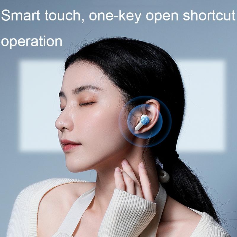 White Dual Noise Canceling Bluetooth Headphones With Anc & Enc Call-1915196853012533253