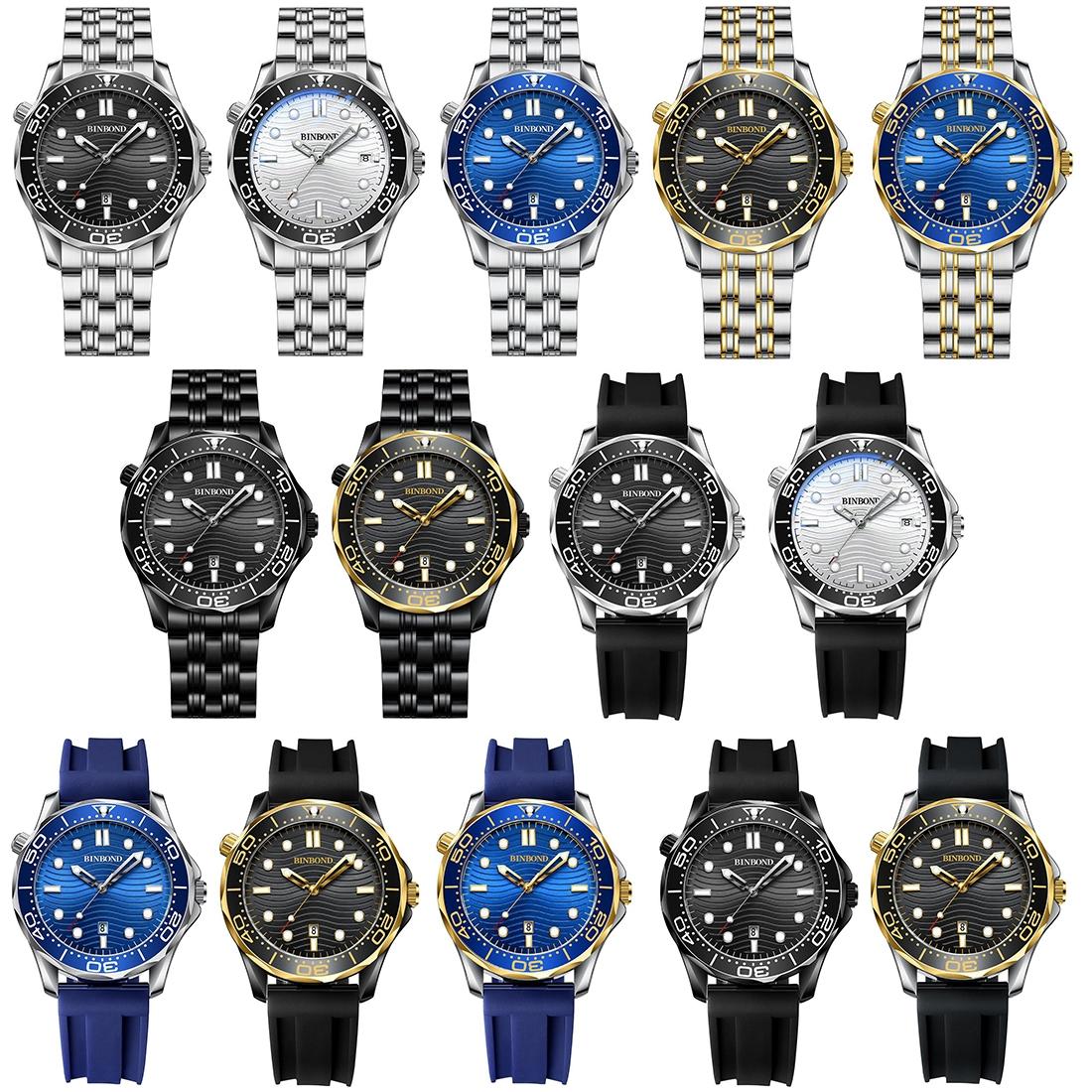 30M Waterproof Men Quartz Watch - White Steel With Luminous Surface-1915198107319144449
