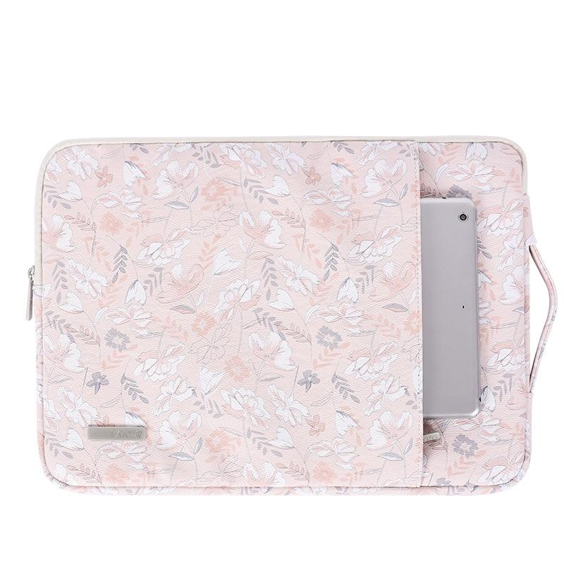 12 Inch Laptop Sleeve With Telescoping Handle - Light Pink-1915196973254840320