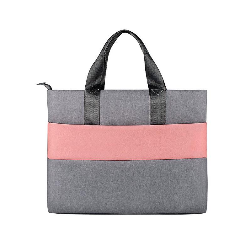 Universal Portable Laptop Liner Bag - Pink / Gray - 14.1-15.4 Inches-1915196897484738560