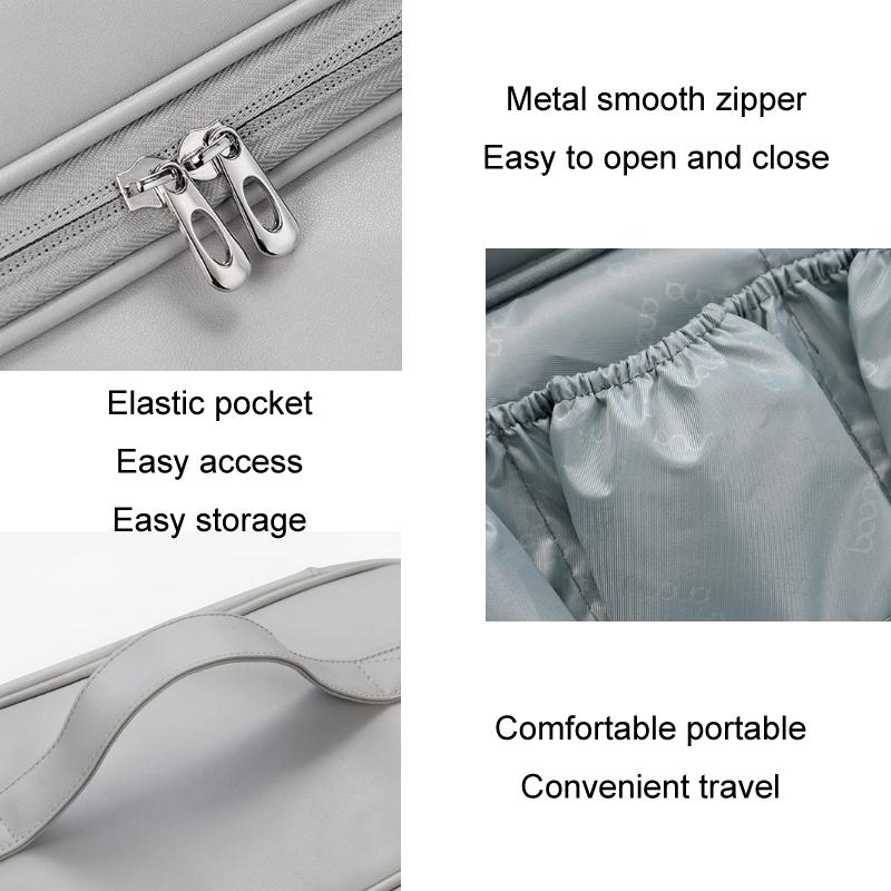Multifunctional Leather Storage Bag For Dyson Airwrap - Grey-1915196915725766658