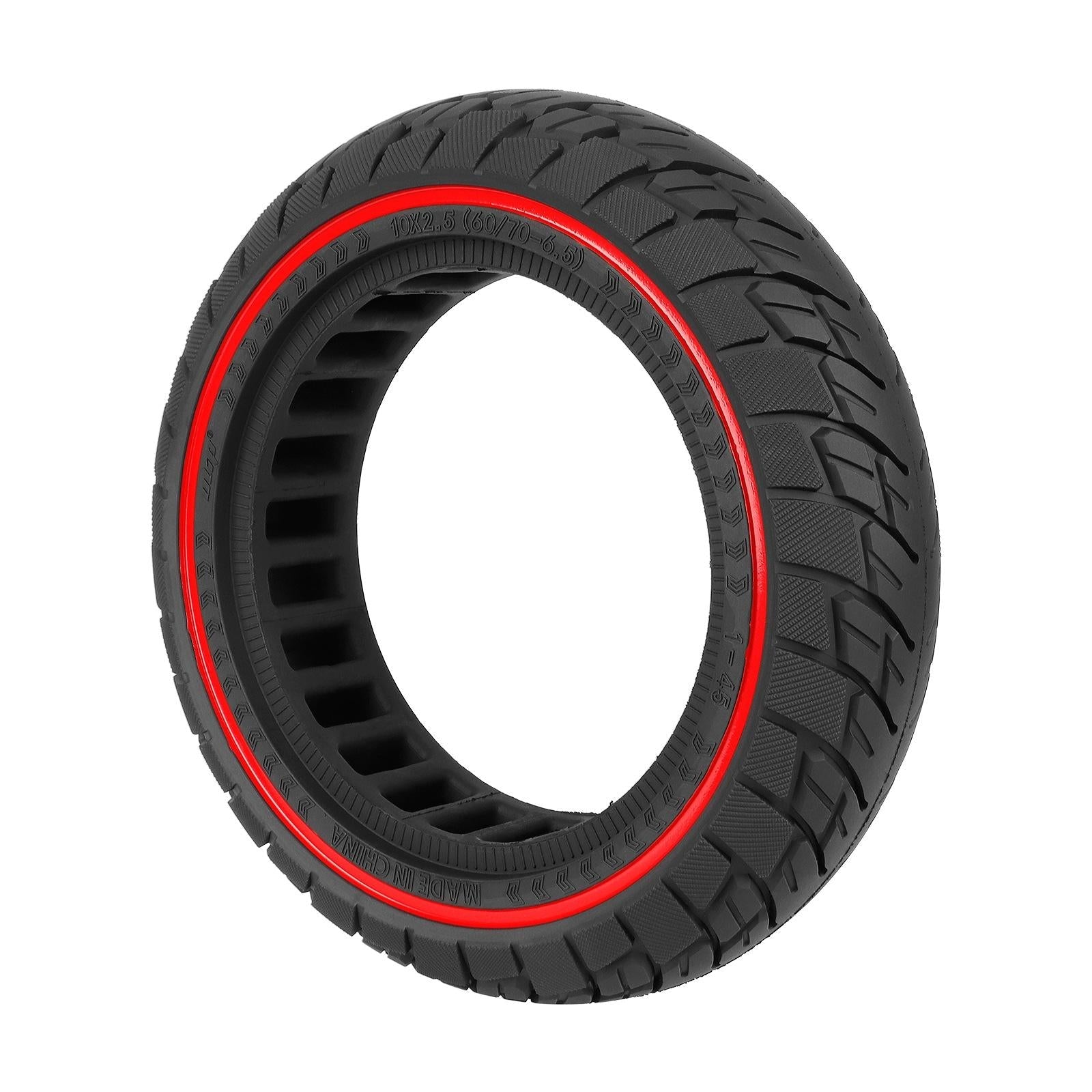 Ninebot Max G30 Scooter Tire - 10X2.5 Inch Solid Rubber Red Line-1964932354044727301