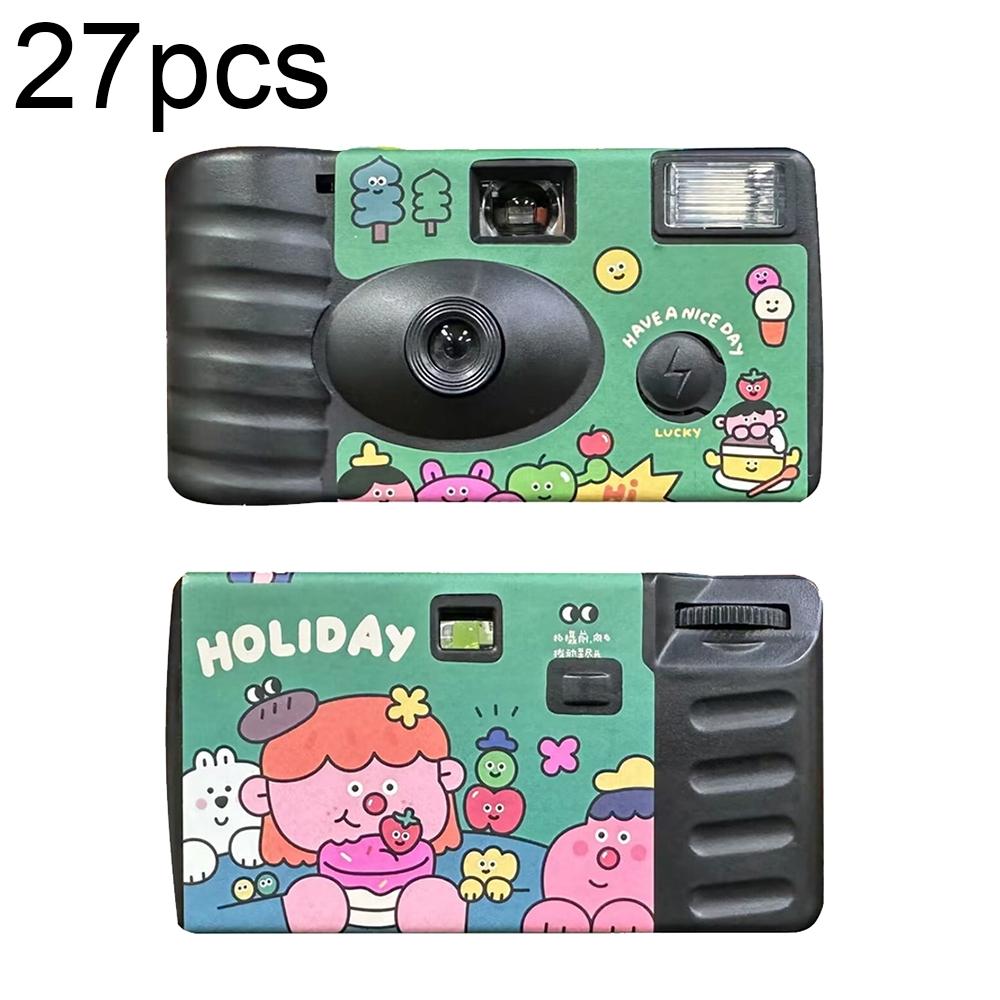 27 Retro Film Camera Stickers - Waterproof Holiday-Themed Cartoon Decor-1915197425069461509