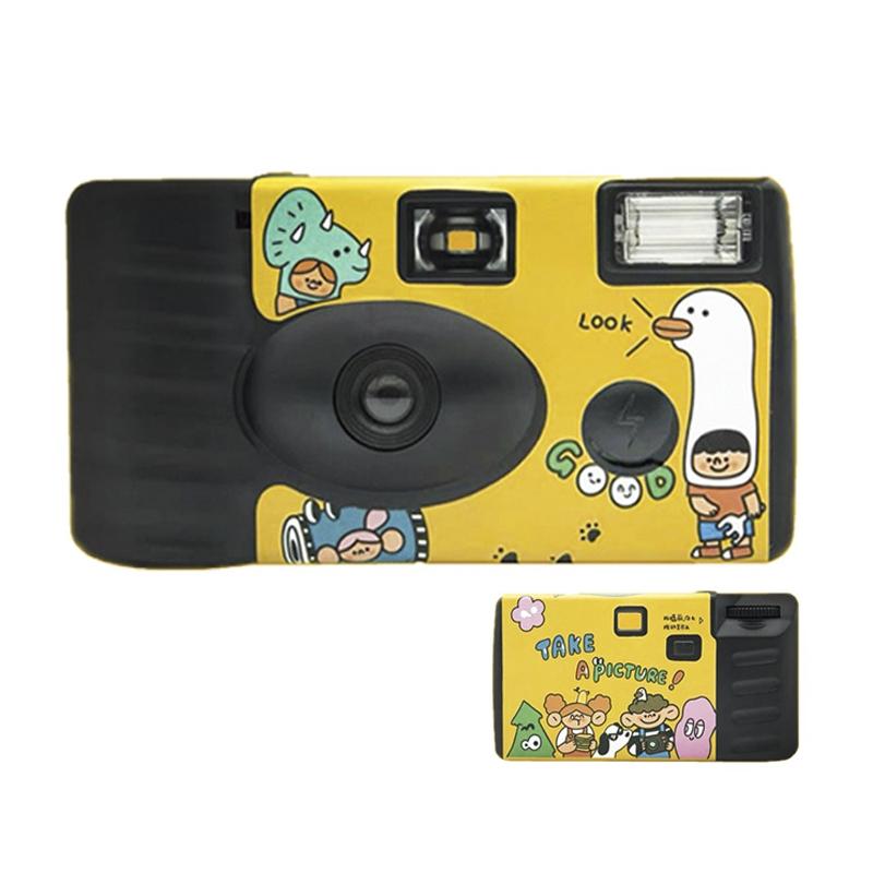 18Pcs Sking Retro Film Camera Waterproof Cartoon Decorative Stickers Without Camera-1915197156260712449