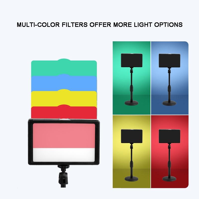 8 Three-Colour Temperature Flat-Panel Live Fill Light With 42Cm Bracket-1915197964851220483