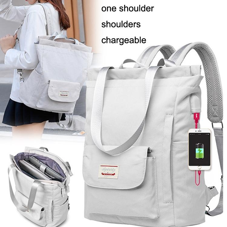 Waterproof Usb Laptop Backpack - Gray Large-1915197977190862854
