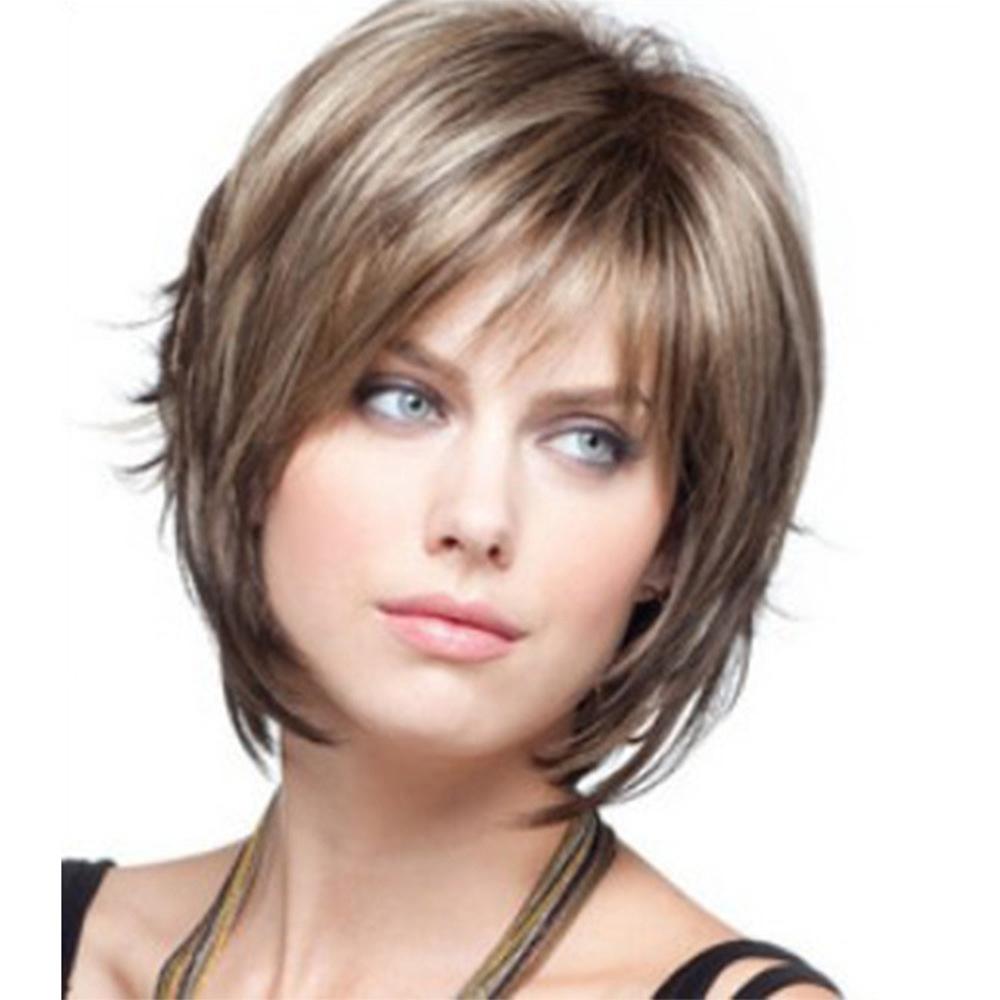 Short Curly Silk Wig - Mixed Colour-1915198345769521152